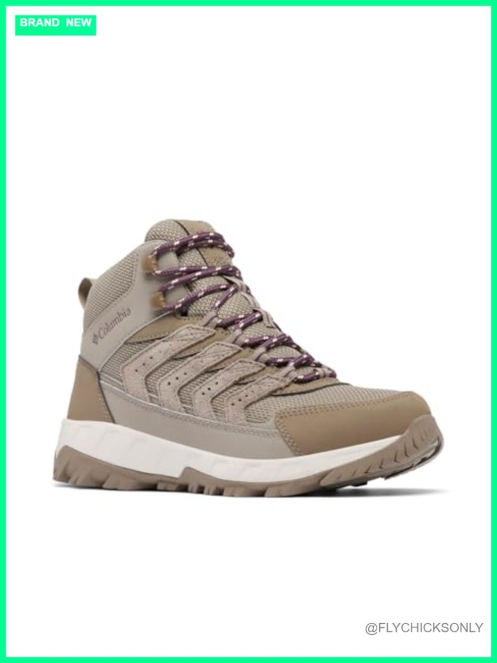 Waterproof Mid Hiking Boots Suede Mesh Leather Overlays